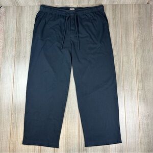 LL Bean Cotton Knit Pajama Pants Mens 3XLT XXXL TALL Lounge Cozy Navy Blue